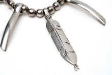 Load image into Gallery viewer, Tribal Inspired Necklace With a Feather Pendant
