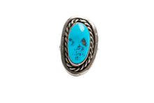 Load image into Gallery viewer, Navajo Silver Sleeping Beauty Turquoise Ring