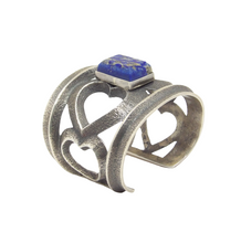 Load image into Gallery viewer, Aaron Anderson Lapis Heart Cutout Bracelet
