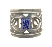 Load image into Gallery viewer, Aaron Anderson Lapis Heart Cutout Bracelet