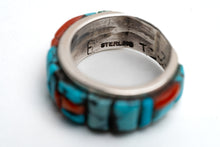 Load image into Gallery viewer, Inside of ring band where the word "sterling" in stamped