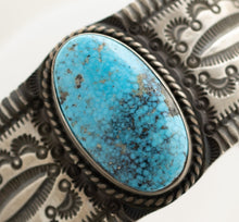 Load image into Gallery viewer, Kingman Turquoise Slim Cuff by Herman Smith