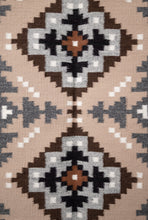 Load image into Gallery viewer, Hand-woven Navajo Rug with geometric pattern on a plain white background, center view