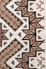 Load image into Gallery viewer, Side close-up of a navajo patterned rug with geometric design