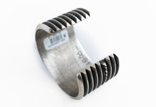 Load image into Gallery viewer, Wide Shadow Stacked Cuff by Navajo Silversmith Harrison Jim