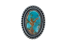 Load image into Gallery viewer, Heavy Gauge Sterling Silver Royston Turquoise Ring By Navajo Silversmith Ernest R. Begay