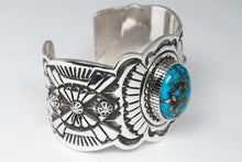Load image into Gallery viewer, Terry Martinez Silver Stamped Native American Cuff