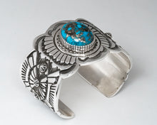 Load image into Gallery viewer, Terry Martinez Silver Stamped Native American Cuff
