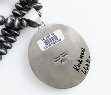 Load image into Gallery viewer, Navajo Pearl Necklace with Kingman Turquoise Pendant by Matthew Charley