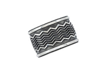 Load image into Gallery viewer, Aaron Anderson Navajo Tufa Cast Cuff with a Shiny Wave Overlay