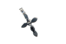 Load image into Gallery viewer, 18k Gold and Silver Cross Pendant Stamped and Signed Matthew Charley
