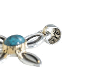 Load image into Gallery viewer, 18k Gold and Silver Cross Pendant Stamped and Signed Matthew Charley
