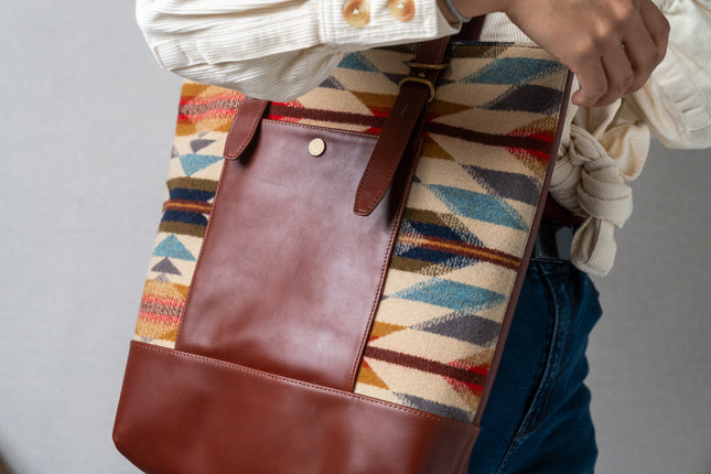 Pendleton Wyeth Trail Leather Tote Bag