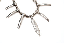 Load image into Gallery viewer, Tribal Inspired Necklace With a Feather Pendant

