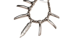 Load image into Gallery viewer, Tribal Inspired Necklace With a Feather Pendant
