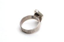 Load image into Gallery viewer, Inside view of Authentic Navajo Kingman turquoise ring on a white background
