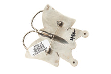 Load image into Gallery viewer, Silver Stamped Butterfly Pin and Pendant by Herman Smith
