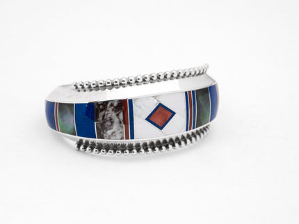 Benson Manygoats Crazy Horse Inlay Bracelet