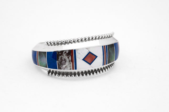 Benson Manygoats Crazy Horse Inlay Bracelet