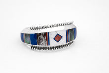 Load image into Gallery viewer, Benson Manygoats Crazy Horse Inlay Bracelet
