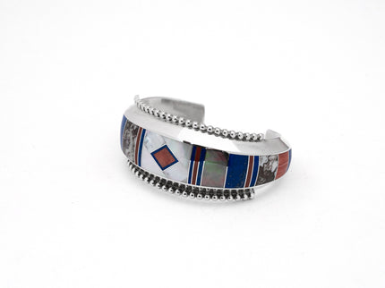 Benson Manygoats Crazy Horse Inlay Bracelet
