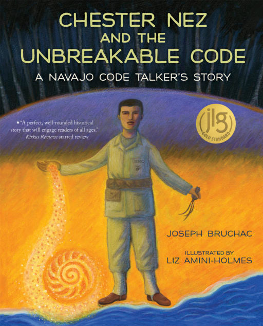 Book Cover Man wearing a world war II USMC uniform with light coming out of his right hand