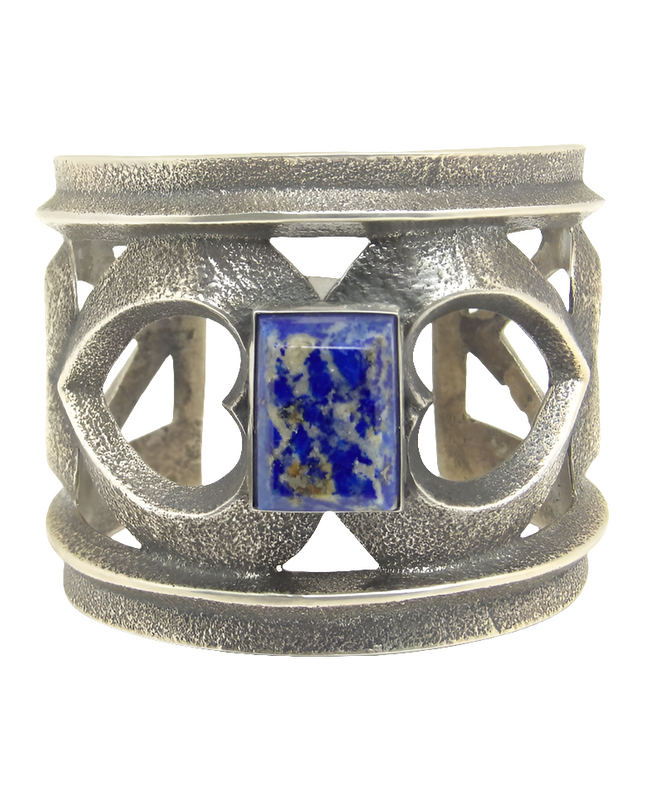 Aaron Anderson Lapis Heart Cutout Bracelet
