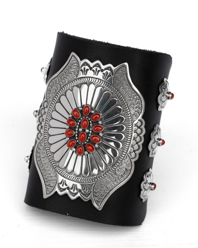Lee Charley Coral and Silver Black Bow Guard