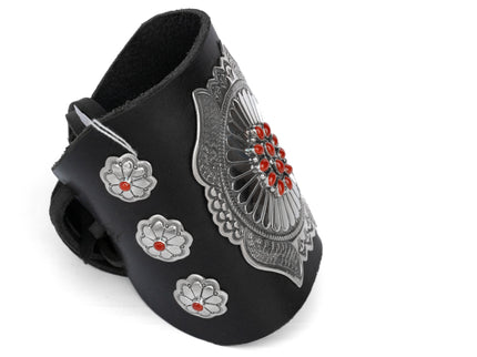 Lee Charley Coral and Silver Black Bow Guard