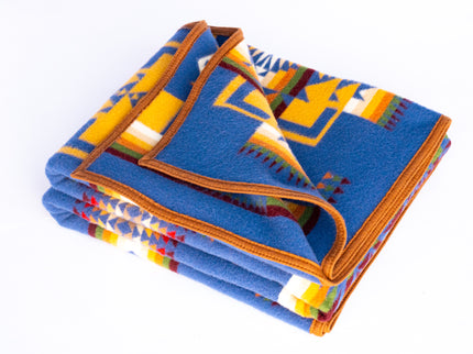 Pendleton Blanket Blue and Yellow