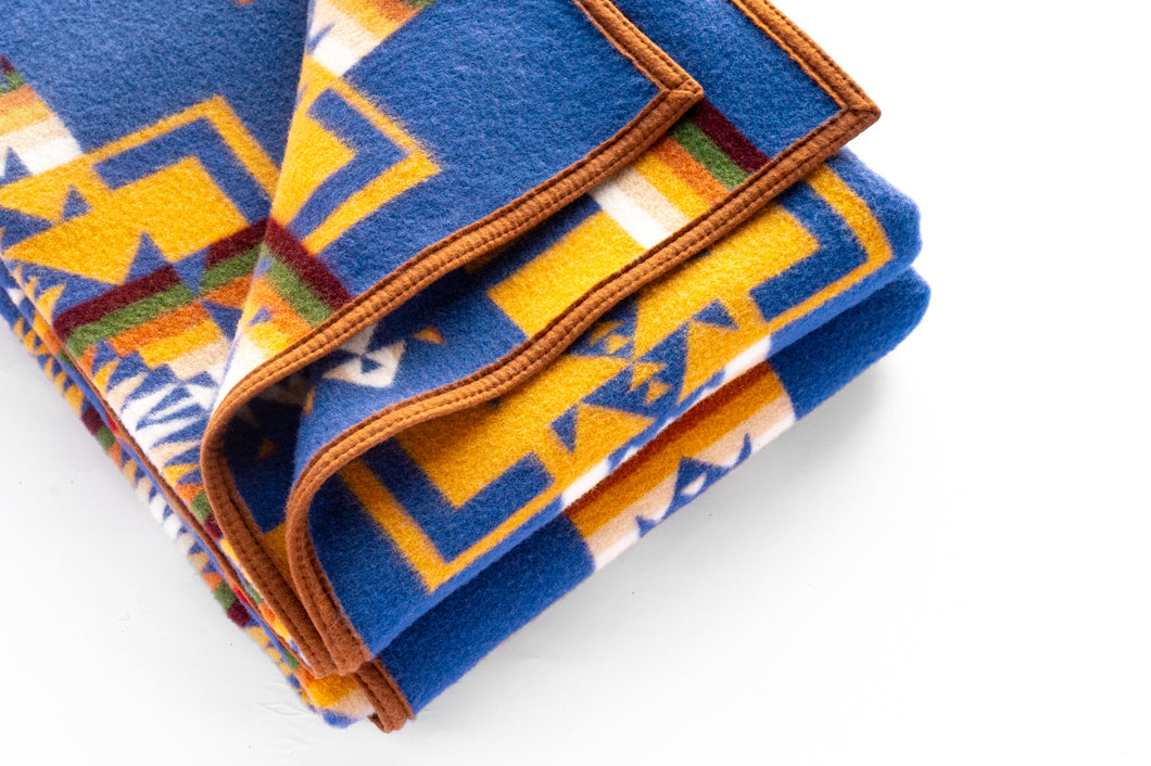Pendleton Blanket Blue and Yellow