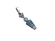 Load image into Gallery viewer, Micro-Inlayed Shooting Star Sterling Silver Pendant By Navajo Silversmith Ervin P. Tsosie
