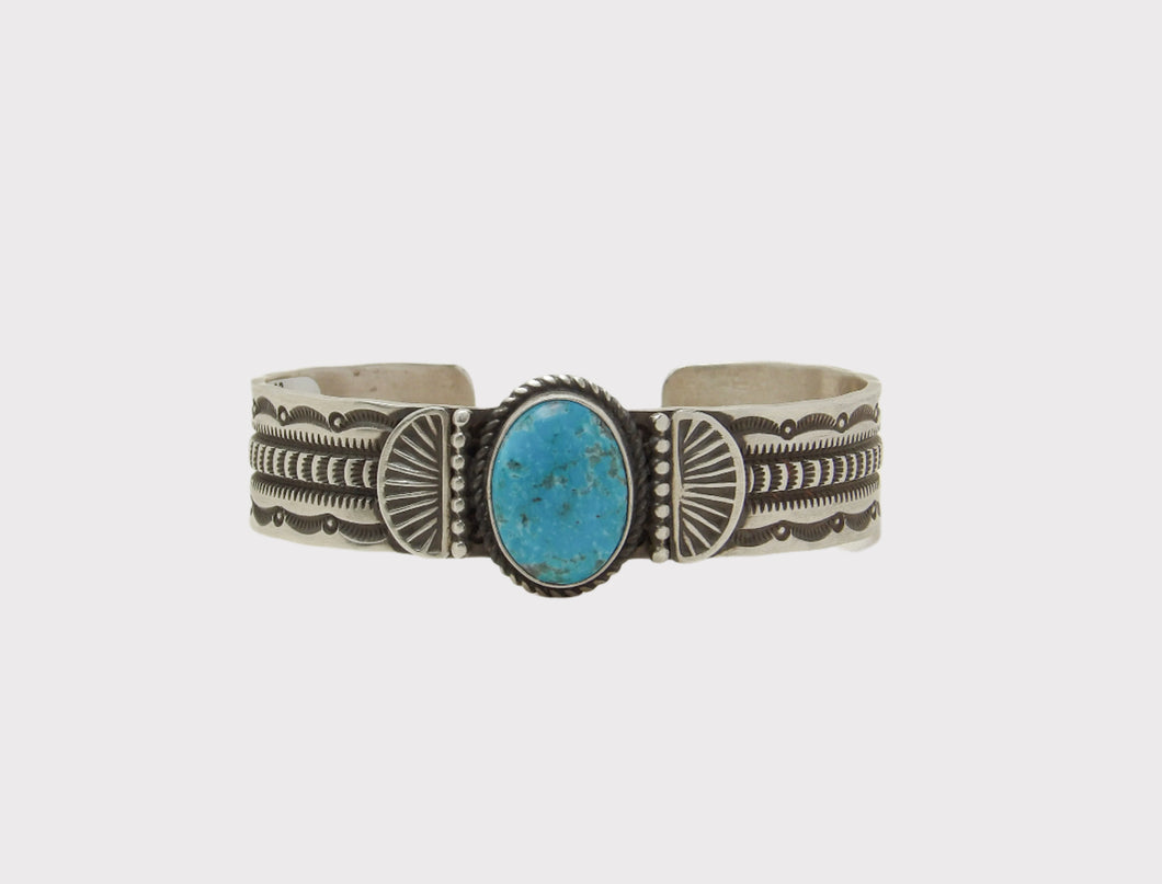 Josiah F. Smith Stamped Kingman Bracelet
