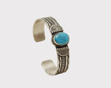 Load image into Gallery viewer, Josiah F. Smith Stamped Kingman Bracelet
