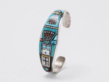 Ervin P. Tsosie Abalone Inlaid Bracelet