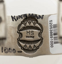 Load image into Gallery viewer, Kingman Turquoise Slim Cuff by Herman Smith
