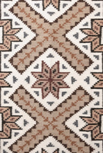 Load image into Gallery viewer, Center close-up of a navajo patterned rug with geometric design
