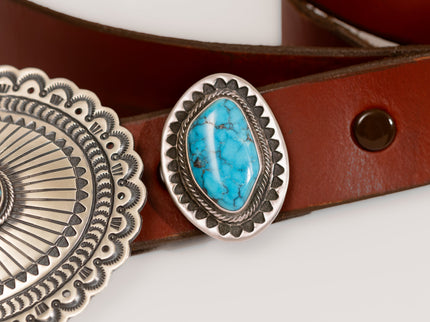 Matthew Charley Morenci Turquoise Buckle keeper
