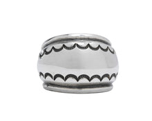 Load image into Gallery viewer, Silver Blow-out Design Ring By Navajo Silversmith Harrison Jim
