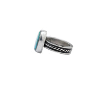 Load image into Gallery viewer, Slim Stamped Band By Navajo Silversmith Harrison Jim
