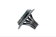 Load image into Gallery viewer, Heavy Gauge Sterling Silver Royston Turquoise Ring By Navajo Silversmith Ernest R. Begay
