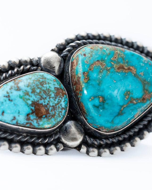 Heavy Gauge Oxidized Silver Ring By Navajo Silversmith Readda R. Begay