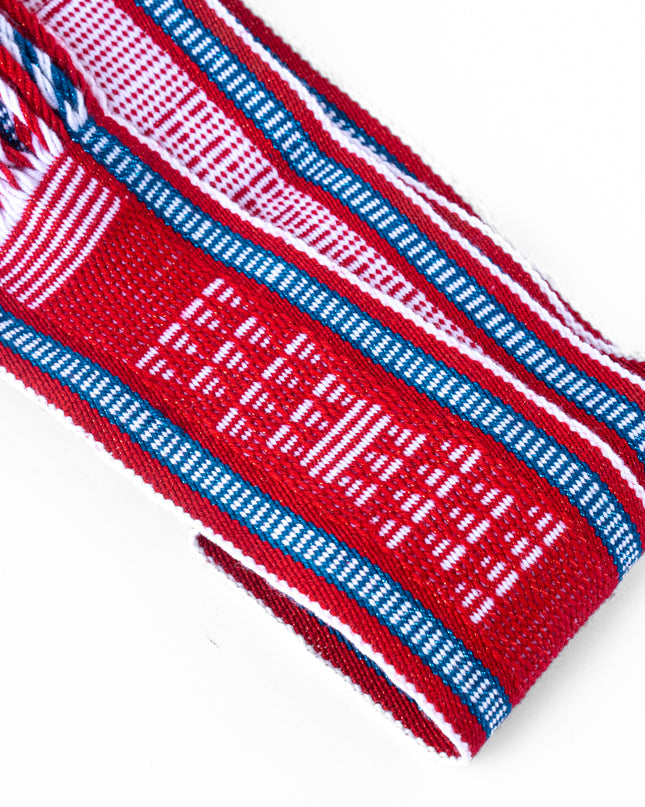 Navajo Red, White, & Blue Sash Belt