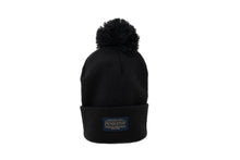 Load image into Gallery viewer, Pendleton classic black beanie with pom-pom on a white background
