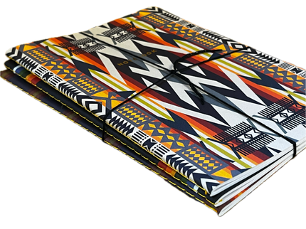 Three Pendleton notebook tied together as a bundle