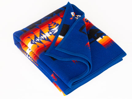 Blue Pendleton Blanket folded Up