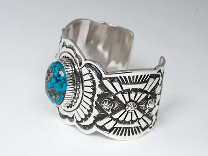 Terry Martinez Silver Stamped Native American Cuff