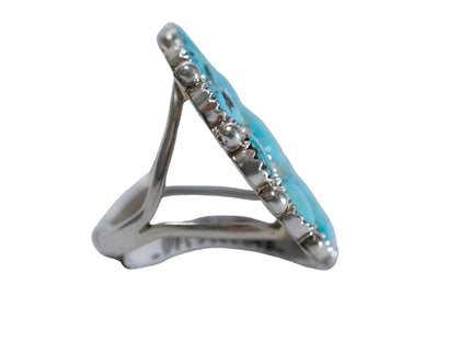 Medium Circle Sleeping Beauty Turquoise Cluster Ring