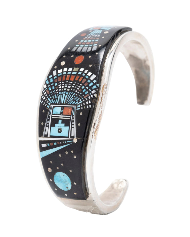 Ervin P. Tsosie Double Yei Inlaid Bracelet