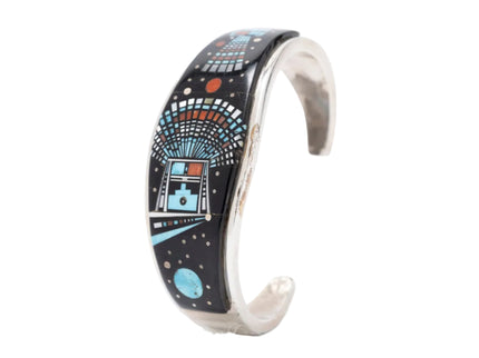 Ervin P. Tsosie Double Yei Inlaid Bracelet